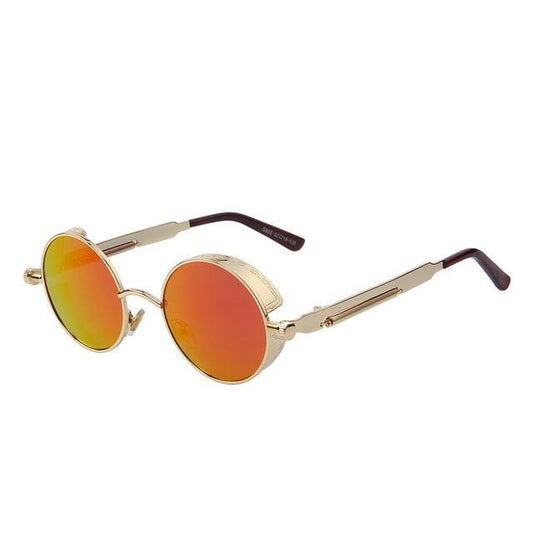  Vintage Steampunk Round Design Sunglasses for Women with UV400 Lenses - Women Sunglasses - DYAVOR® 