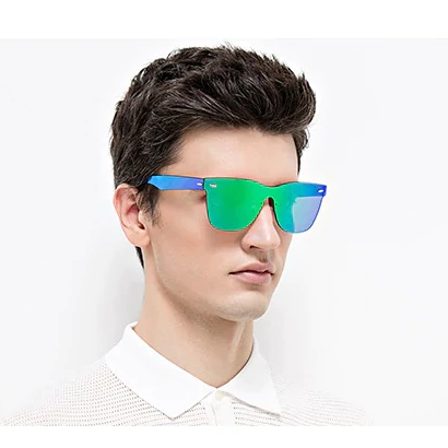  Vintage Style Men and Women Flat Lens Rimless Square Frame Oculos Sunglasses - Unisex Sunglasses - DYAVOR® 