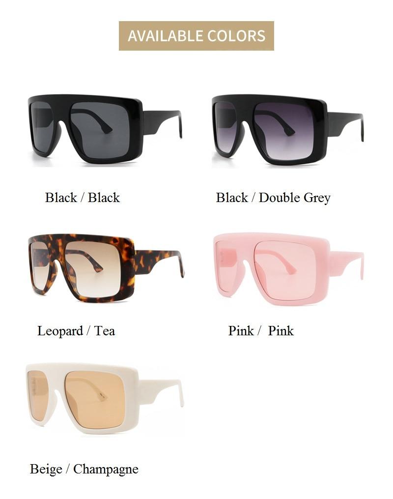  Vintage Women's Beige Large Shield Oversized Celebrity Square Sunglasses - Women Sunglasses - DYAVOR® 
