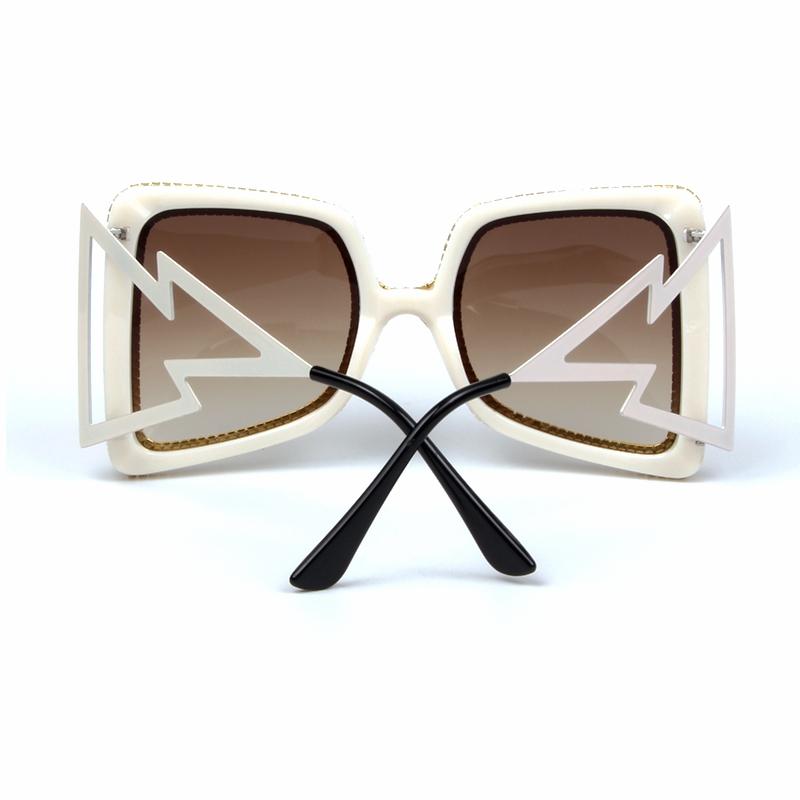  Vintage Women's Bling Stones Big Wide Temple Oversize Sunglasses - Women Sunglasses - DYAVOR® 
