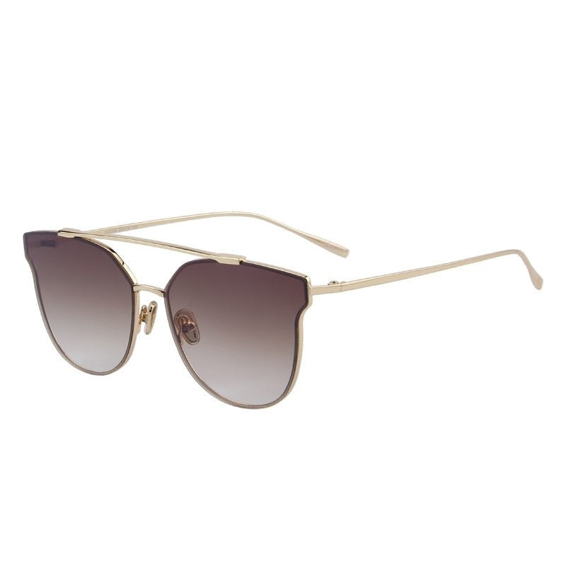  Women's Classic Cat Eye Designer Mirror Uv400 Lenses Sunglasses - Women Sunglasses - DYAVOR® 