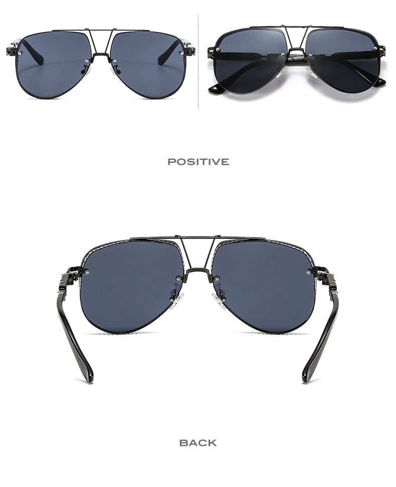  Women's Designer Metal Alloy Frame Hollow Pattern Oval Sunglasses - Women Sunglasses - DYAVOR® 