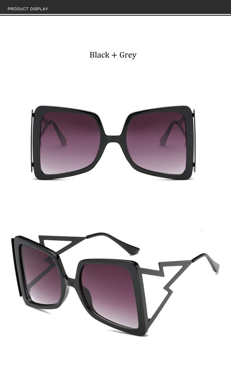  Women's Designer Over-sized Square Big Legs Metal Sunglasses - Women Sunglasses - DYAVOR® 