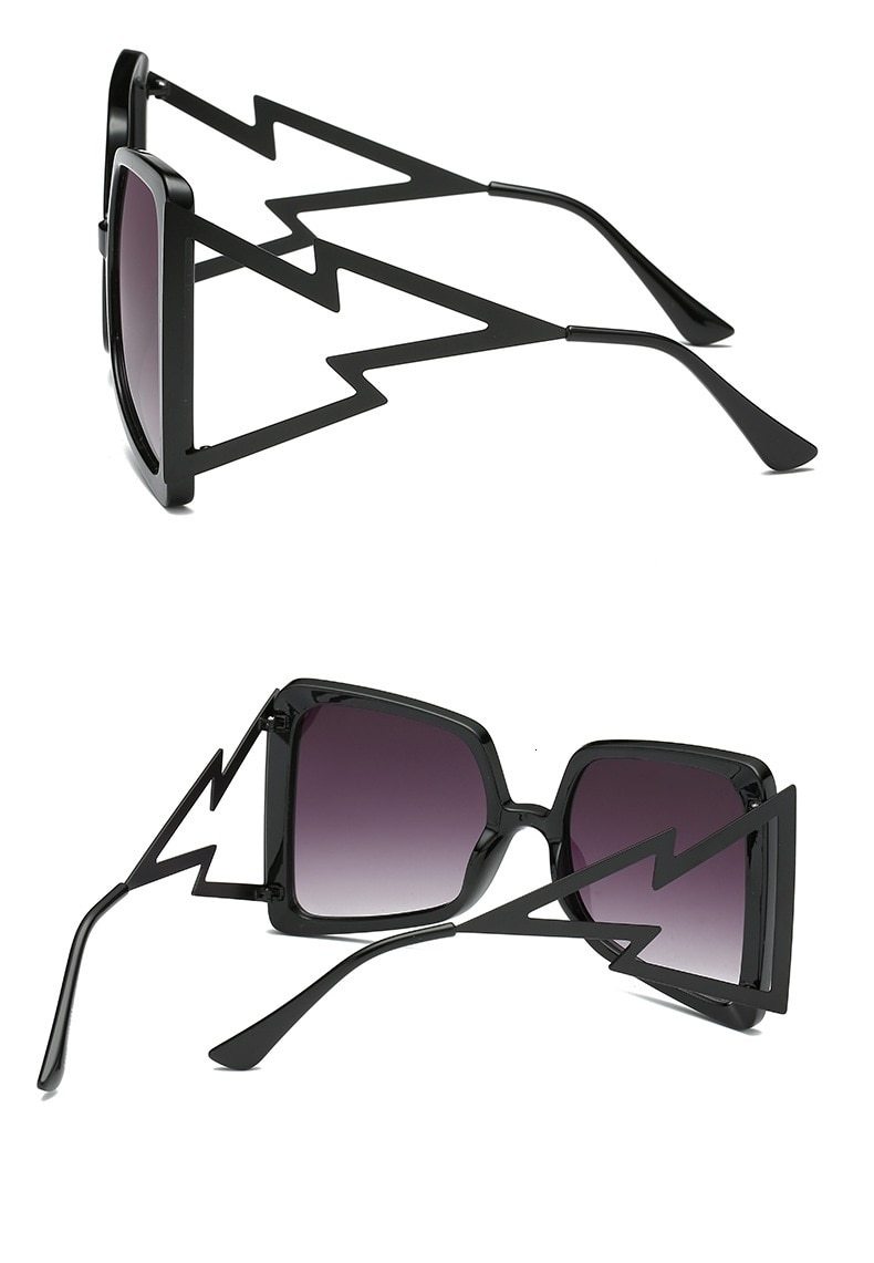  Women's Designer Over-sized Square Big Legs Metal Sunglasses - Women Sunglasses - DYAVOR® 