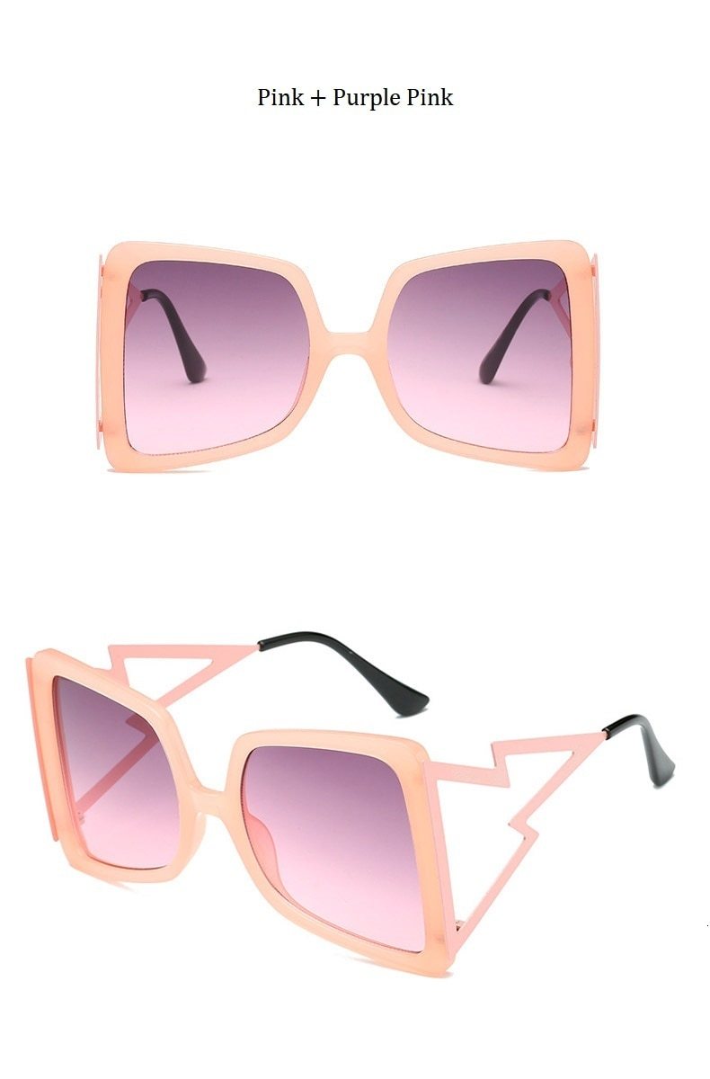  Women's Designer Over-sized Square Big Legs Metal Sunglasses - Women Sunglasses - DYAVOR® 