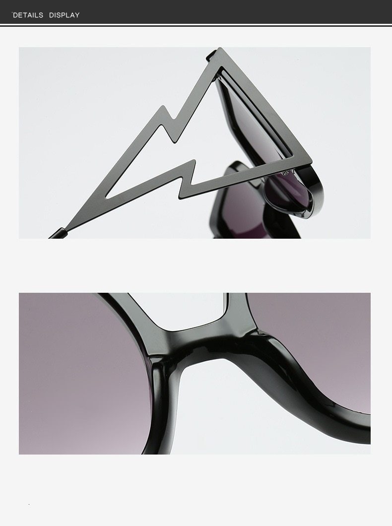  Women's Designer Over-sized Square Big Legs Metal Sunglasses - Women Sunglasses - DYAVOR® 