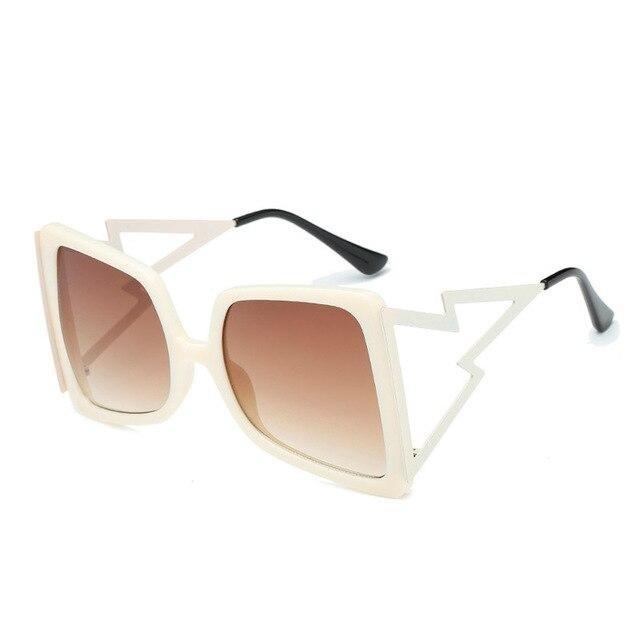  Women's Designer Over-sized Square Big Legs Metal Sunglasses - Women Sunglasses - DYAVOR® 
