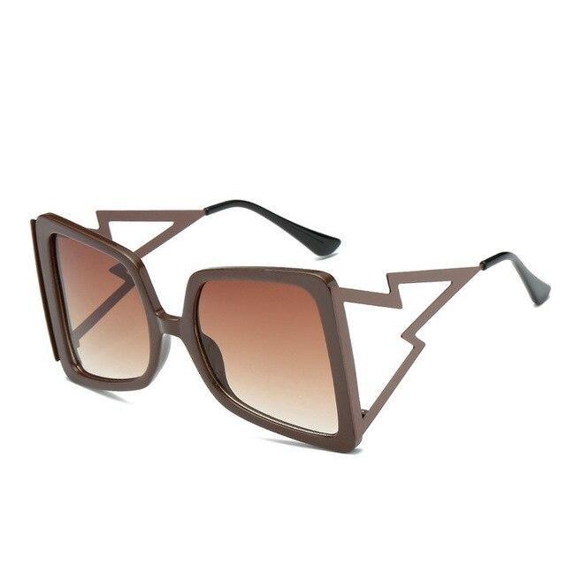  Women's Designer Over-sized Square Big Legs Metal Sunglasses - Women Sunglasses - DYAVOR® 