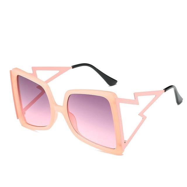  Women's Designer Over-sized Square Big Legs Metal Sunglasses - Women Sunglasses - DYAVOR® 