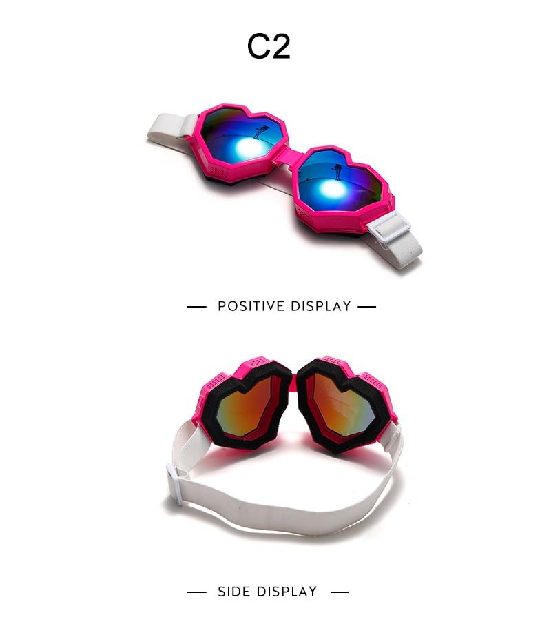  Women's Gradient UV400 Heart-Shaped One Piece Oversized Goggle Sunglasses - Women Sunglasses - DYAVOR® 