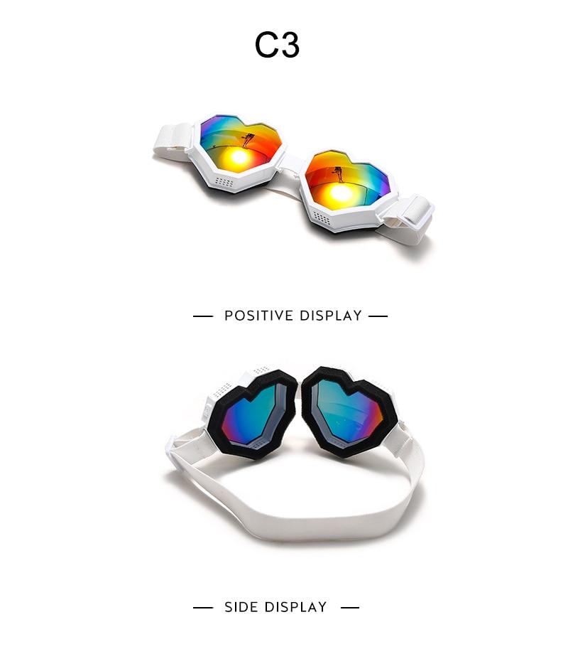  Women's Gradient UV400 Heart-Shaped One Piece Oversized Goggle Sunglasses - Women Sunglasses - DYAVOR® 