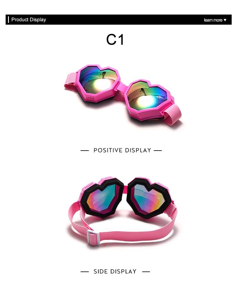  Women's Gradient UV400 Heart-Shaped One Piece Oversized Goggle Sunglasses - Women Sunglasses - DYAVOR® 