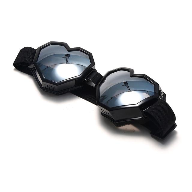  Women's Gradient UV400 Heart-Shaped One Piece Oversized Goggle Sunglasses - Women Sunglasses - DYAVOR® 