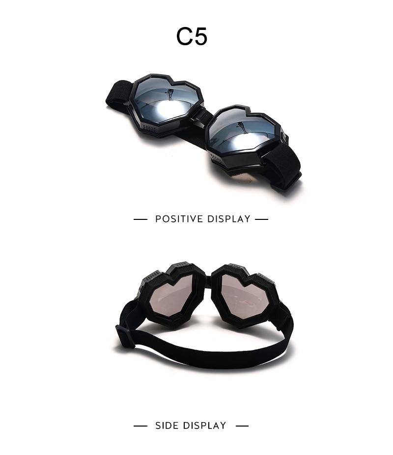  Women's Gradient UV400 Heart-Shaped One Piece Oversized Goggle Sunglasses - Women Sunglasses - DYAVOR® 