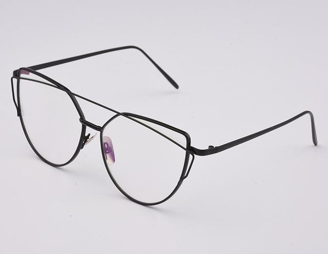  Women's Luxury Flat Top Cat Eye Twin Beam Gradient Lens Sunglasses - Women Sunglasses - DYAVOR® 