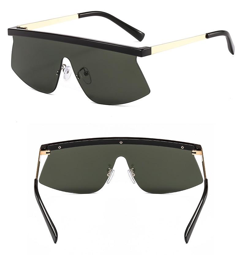  Women's Luxury Vintage Half Frame Purple Rimless Square Sunglasses - Women Sunglasses - DYAVOR® 