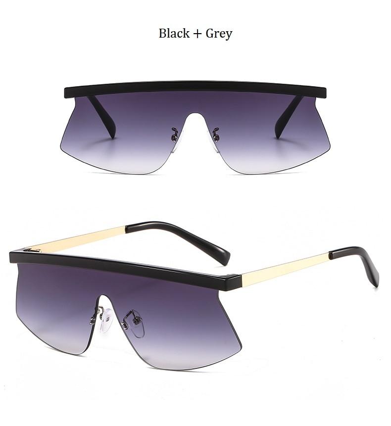  Women's Luxury Vintage Half Frame Purple Rimless Square Sunglasses - Women Sunglasses - DYAVOR® 
