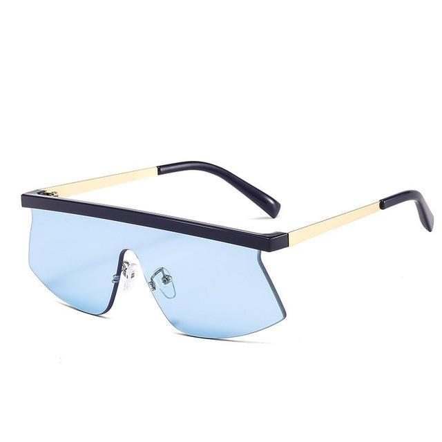  Women's Luxury Vintage Half Frame Purple Rimless Square Sunglasses - Women Sunglasses - DYAVOR® 
