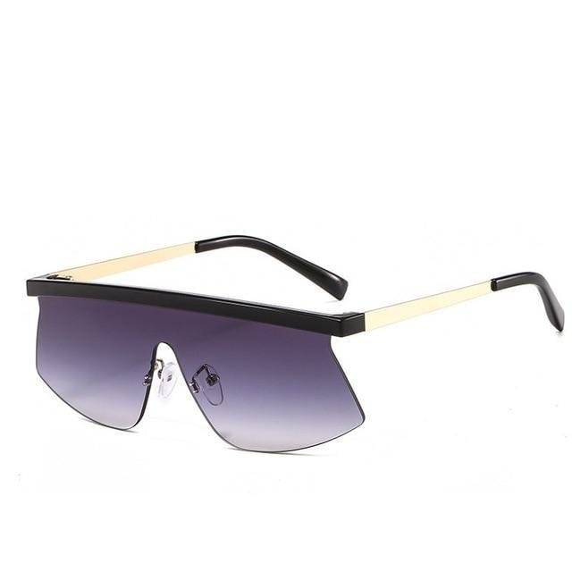  Women's Luxury Vintage Half Frame Purple Rimless Square Sunglasses - Women Sunglasses - DYAVOR® 