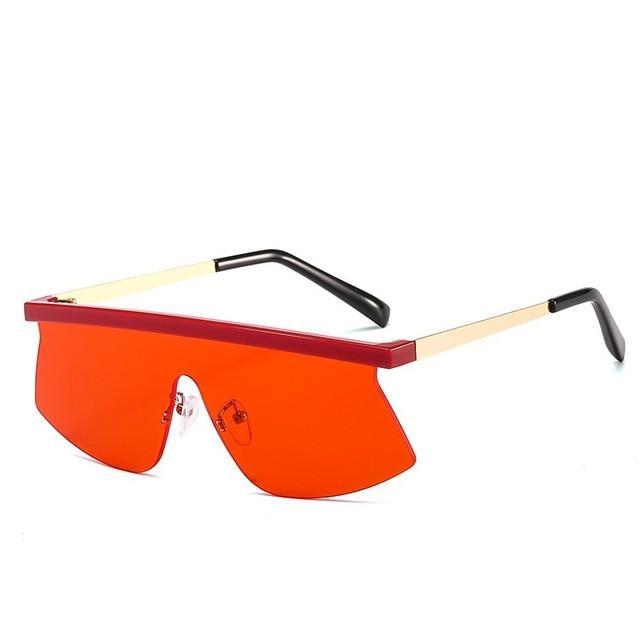  Women's Luxury Vintage Half Frame Purple Rimless Square Sunglasses - Women Sunglasses - DYAVOR® 