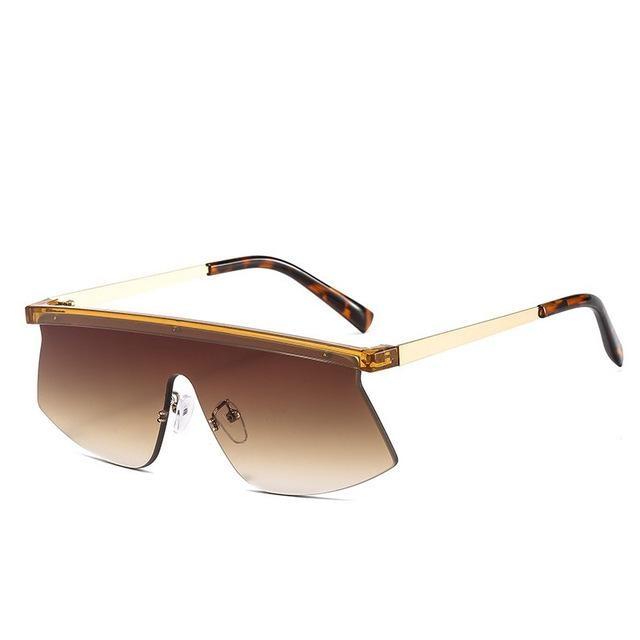  Women's Luxury Vintage Half Frame Purple Rimless Square Sunglasses - Women Sunglasses - DYAVOR® 