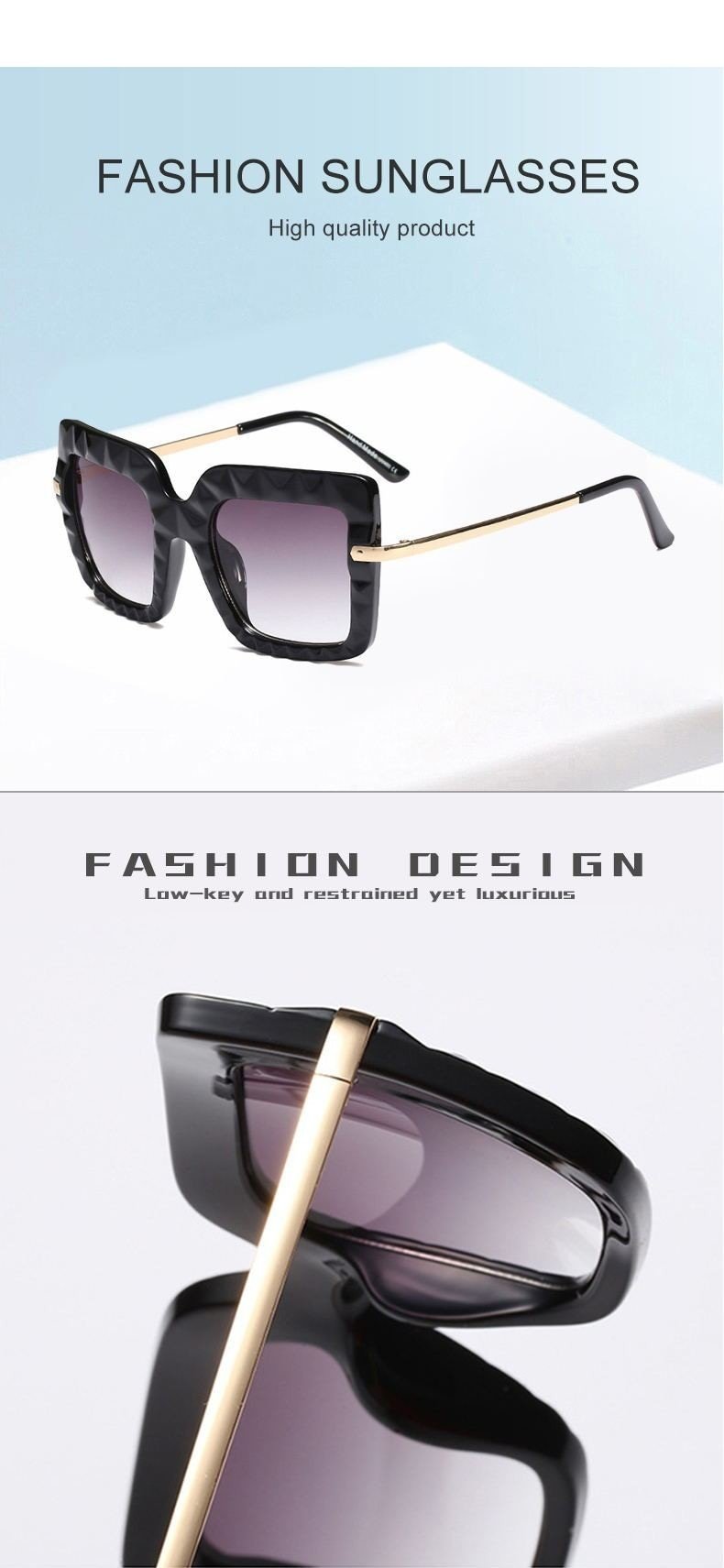  Women's Oversized Square Shades Luxury Sunglasses in Hot Vintage Trends - Women Sunglasses - DYAVOR® 