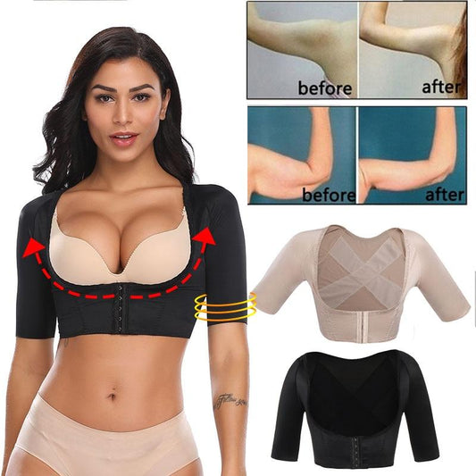 Women's Short Sleeves Crop Top Bra Body Shaper Shapewear Slimmers