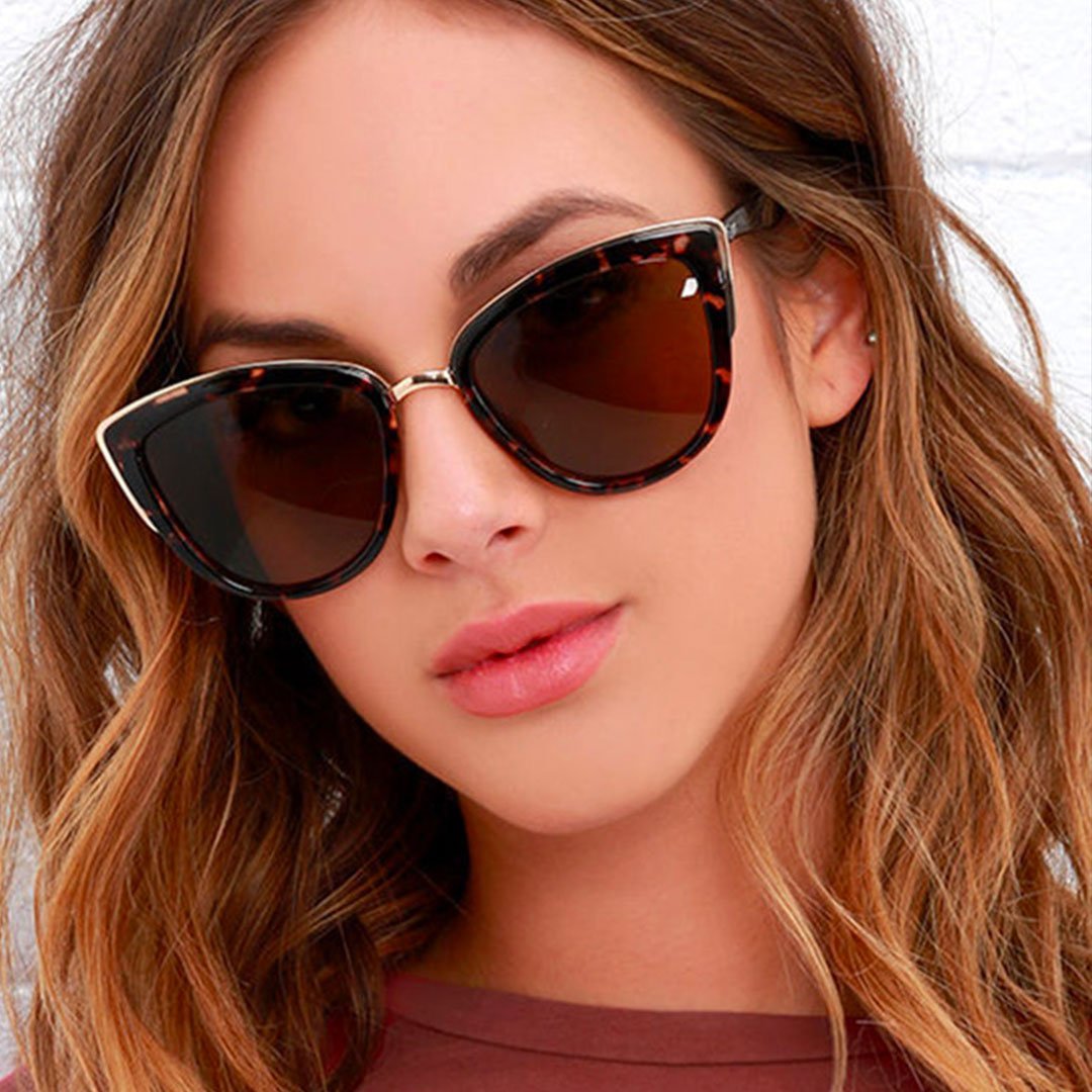  Women's Vintage Cat Eye Mirror Anti-Reflective Plastic Party Sunglasses - Women Sunglasses - DYAVOR® 