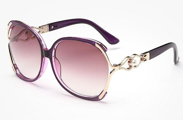  Women's Vintage Pearl Fashion Sunglasses with Gradient UV400 Lenses - Women Sunglasses - DYAVOR® 