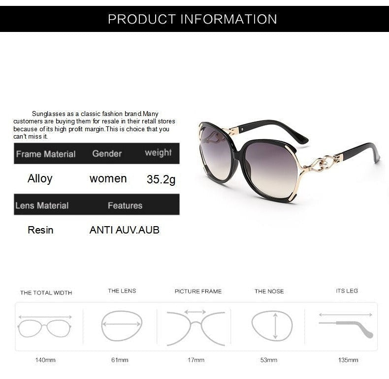  Women's Vintage Pearl Fashion Sunglasses with Gradient UV400 Lenses - Women Sunglasses - DYAVOR® 