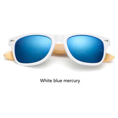  Wooden Frame Retro Bamboo Sunglasses for Women with Mirror Lens - Women Sunglasses - DYAVOR® 