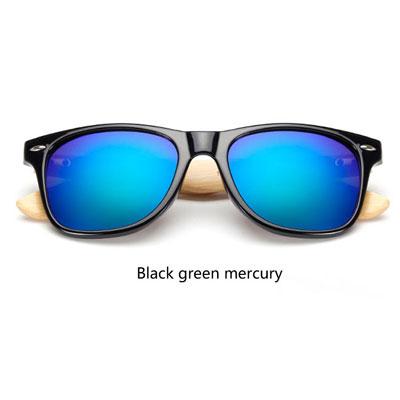  Wooden Frame Retro Bamboo Sunglasses for Women with Mirror Lens - Women Sunglasses - DYAVOR® 