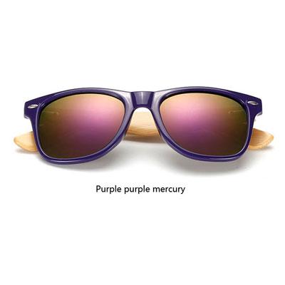  Wooden Frame Retro Bamboo Sunglasses for Women with Mirror Lens - Women Sunglasses - DYAVOR® 