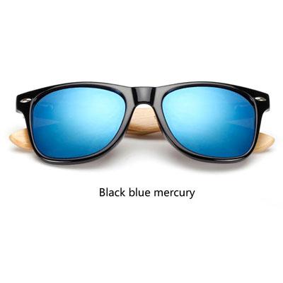  Wooden Frame Retro Bamboo Sunglasses for Women with Mirror Lens - Women Sunglasses - DYAVOR® 