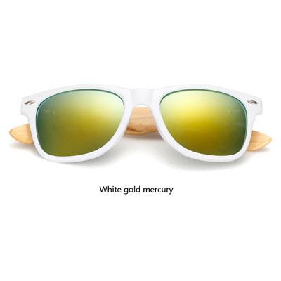  Wooden Frame Retro Bamboo Sunglasses for Women with Mirror Lens - Women Sunglasses - DYAVOR® 