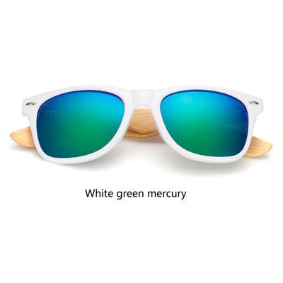  Wooden Frame Retro Bamboo Sunglasses for Women with Mirror Lens - Women Sunglasses - DYAVOR® 