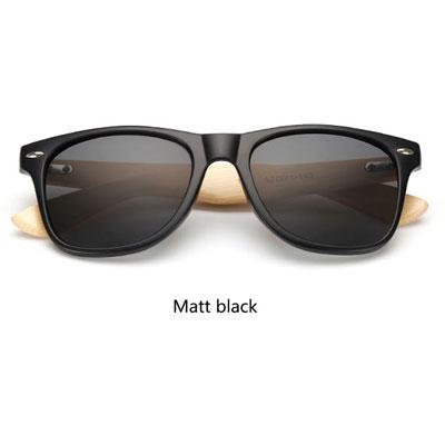  Wooden Frame Retro Bamboo Sunglasses for Women with Mirror Lens - Women Sunglasses - DYAVOR® 