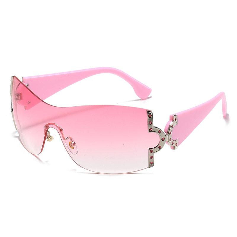  Women's Luxury Designer UV400 Diamond Rimless Eyewear Sunglasses - Women Sunglasses - DYAVOR® 