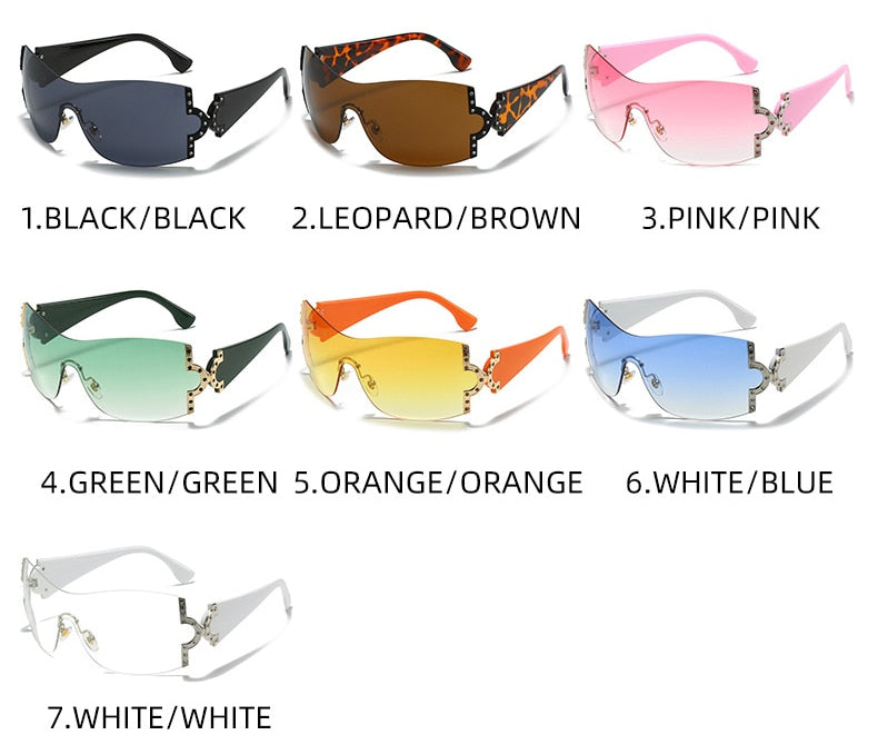  Women's Luxury Designer UV400 Diamond Rimless Eyewear Sunglasses - Women Sunglasses - DYAVOR® 