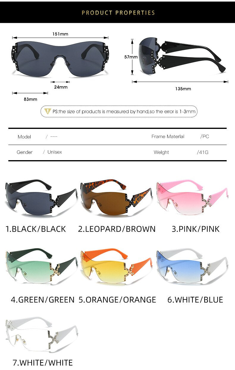  Women's Luxury Designer UV400 Diamond Rimless Eyewear Sunglasses - Women Sunglasses - DYAVOR® 