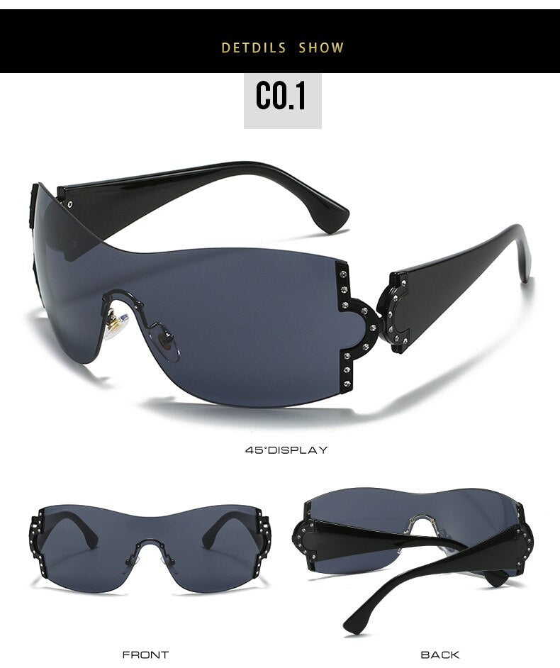  Women's Luxury Designer UV400 Diamond Rimless Eyewear Sunglasses - Women Sunglasses - DYAVOR® 