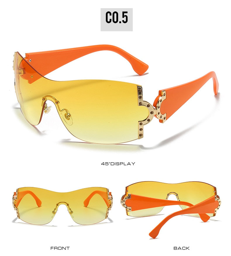  Women's Luxury Designer UV400 Diamond Rimless Eyewear Sunglasses - Women Sunglasses - DYAVOR® 