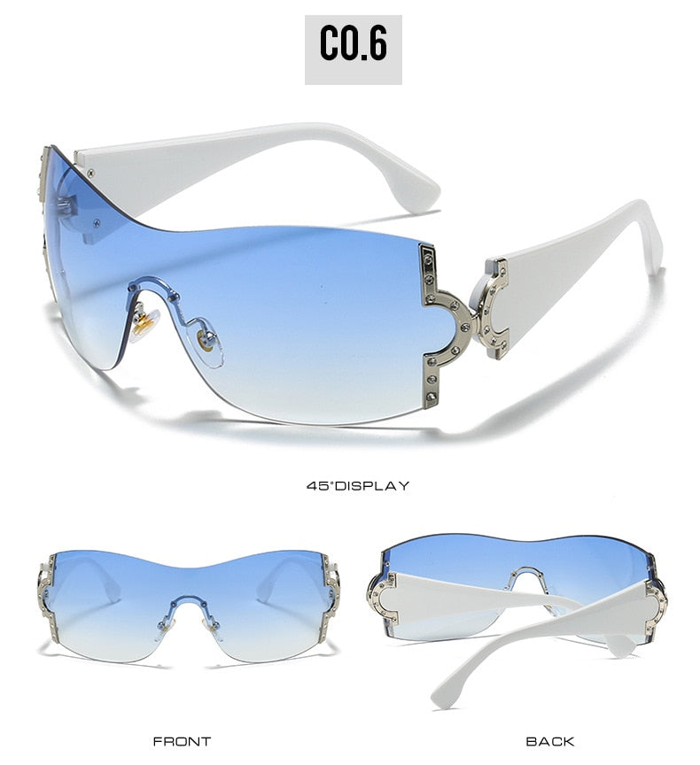  Women's Luxury Designer UV400 Diamond Rimless Eyewear Sunglasses - Women Sunglasses - DYAVOR® 