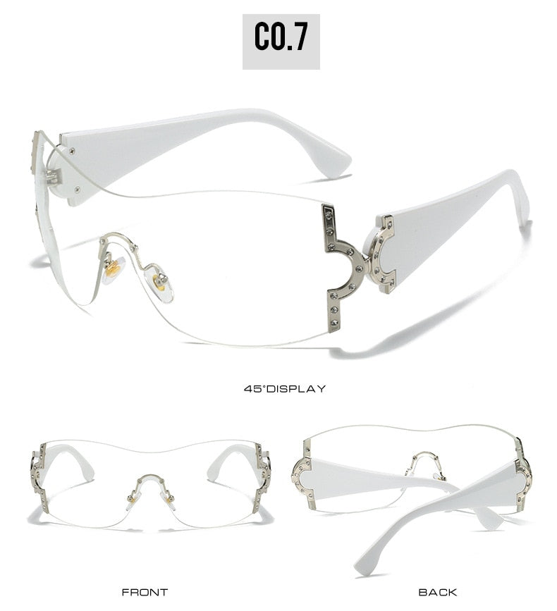  Women's Luxury Designer UV400 Diamond Rimless Eyewear Sunglasses - Women Sunglasses - DYAVOR® 