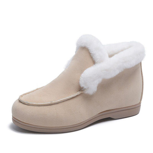 Groovywish Women Orthopedic Boots Thick Plush Slip-ons