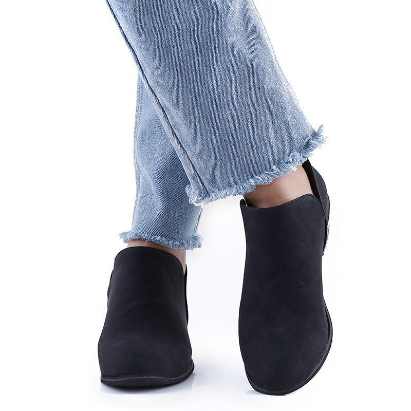  Groovywish Women Orthopedic Ankle Boots Zipper Stacked Heel -  - DYAVOR® 