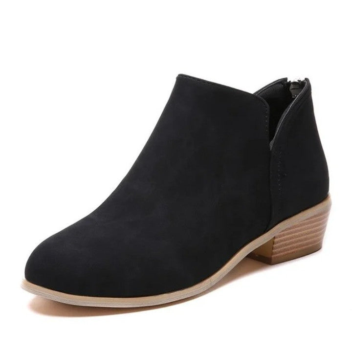  Groovywish Women Orthopedic Ankle Boots Zipper Stacked Heel -  - DYAVOR® 