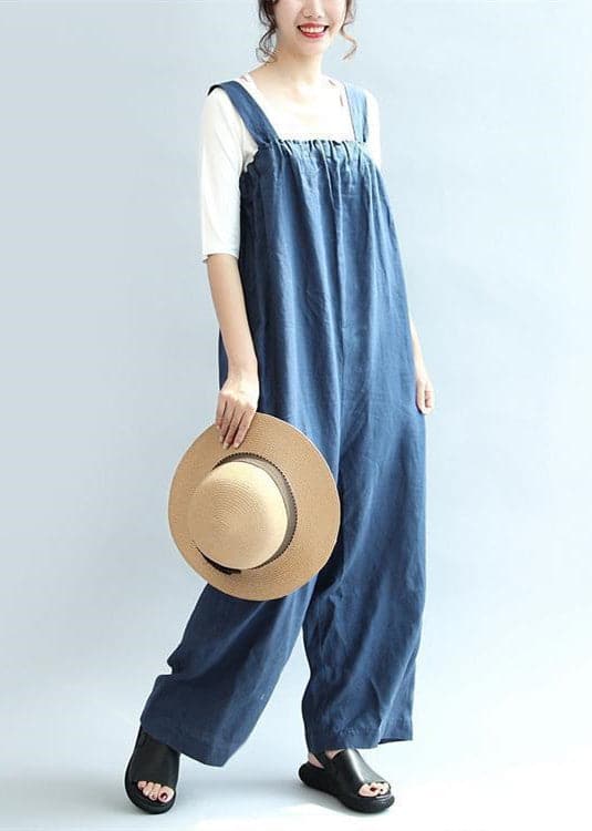  Blue casual linen pants oversize stylish jumpsuit pants -  - DYAVOR® 