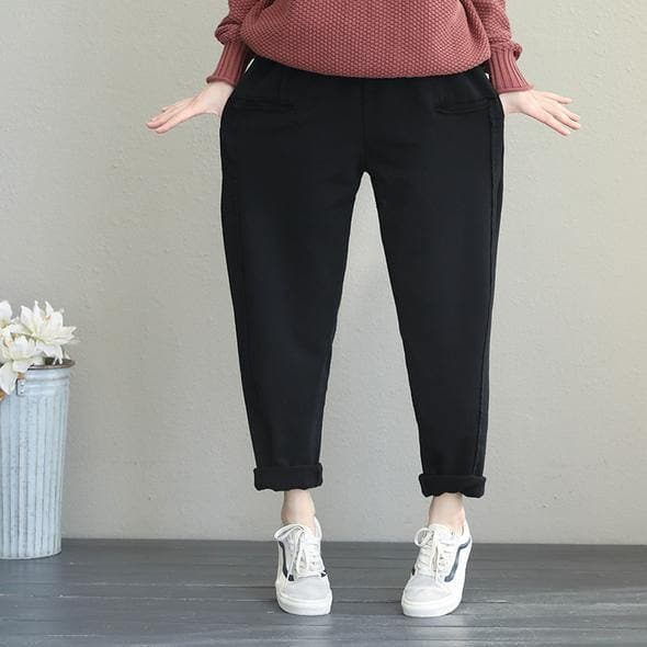 Casual Women Brushed Thicken Casual Pants For Winter