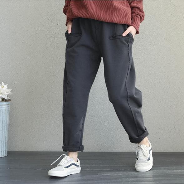 Casual Women Brushed Thicken Casual Pants For Winter